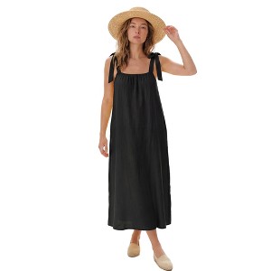 loose fit tent dress OMBRE MUD DYE SHIBORI KANTHA TENT DRESS main image 1