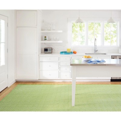 Sprout & White Diamond Handmade Flatwoven 6' x 9' Area Rug