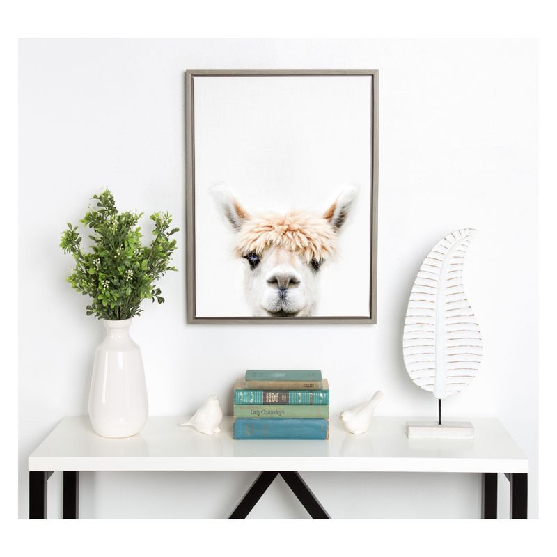 Sylvie Alpaca Bangs Framed Canvas by Amy Peterson Art Studio - Kate & Laurel All Things Decor, 5 of 6