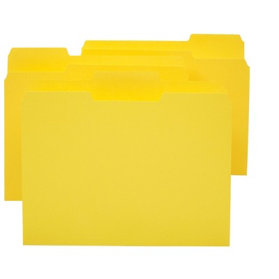 MyOfficeInnovations File Folders 3-Tab Letter Size Yellow 24/Pack (659800)