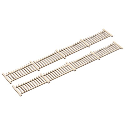 Unique Bargains Wood Miniature Garden DIY Picket Fence 7.87 Inch Wood 2 Pcs