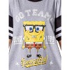 Nickelodeon SpongeBob SquarePants Womens' Nightgown Sleep Pajama Shirt Grey - image 3 of 4