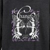 Women's - Instant Message - Change Moth Lightweight French Terry Wide Neck Long Sleeve Graphic Shirt - 2 of 4