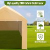 10'x20' Heavy Duty Portable Garage, All-Season Carport with Roll-Up Windows & Removable Walls, Shelter for Cars, Trucks & Outdoor Storage - 3 of 4