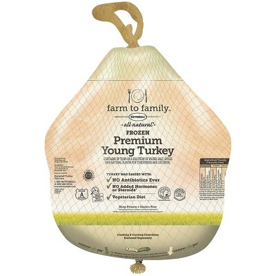 Butterball Farm to Family All Natural Premium Young Turkey - Frozen - 16-24lbs - price per lb