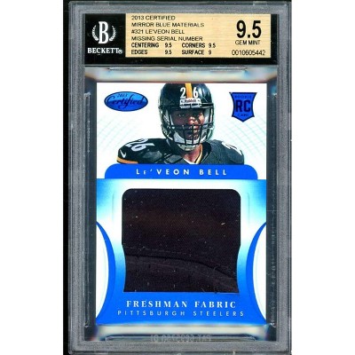Le'Veon Bell Rookie Card 2013 Panini Certified Mirror Blue Materials #321 BGS 9.5
