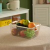Basicwise Multipurpose Metal Mesh Basket with Wooden Handle Storage Organizers for Kitchen, Bathroom, Cabinet, and Closet - 2 of 4