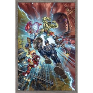 Trends International Marvel's Avengers - Battle Framed Wall Poster Prints - 1 of 4