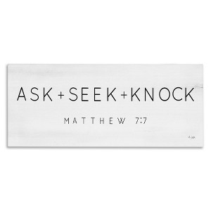 Stupell Industries Ask Seek Knock Minimal Scripture, 48" x 20" - 1 of 4