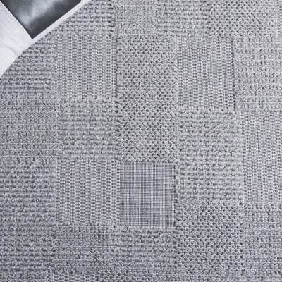 Milos MLO108 Power Loomed Indoor/Outdoor Area Rug - Grey - 4'x6'- Safavieh