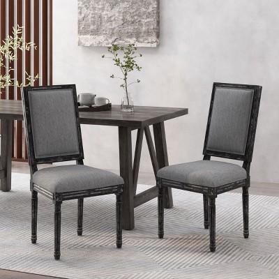 Dining Chairs Set of 2 Upholstered Chair Bar Stools Fabric Counter Stool-Christopher Knight Home