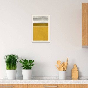 iCanvas Mustard Black Lines I by EmcDesignLab Canvas Print Wall Art - 1 of 3