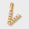 14K Gold Dipped Pearl Letter Charm - A New Day™ Gold - 2 of 2