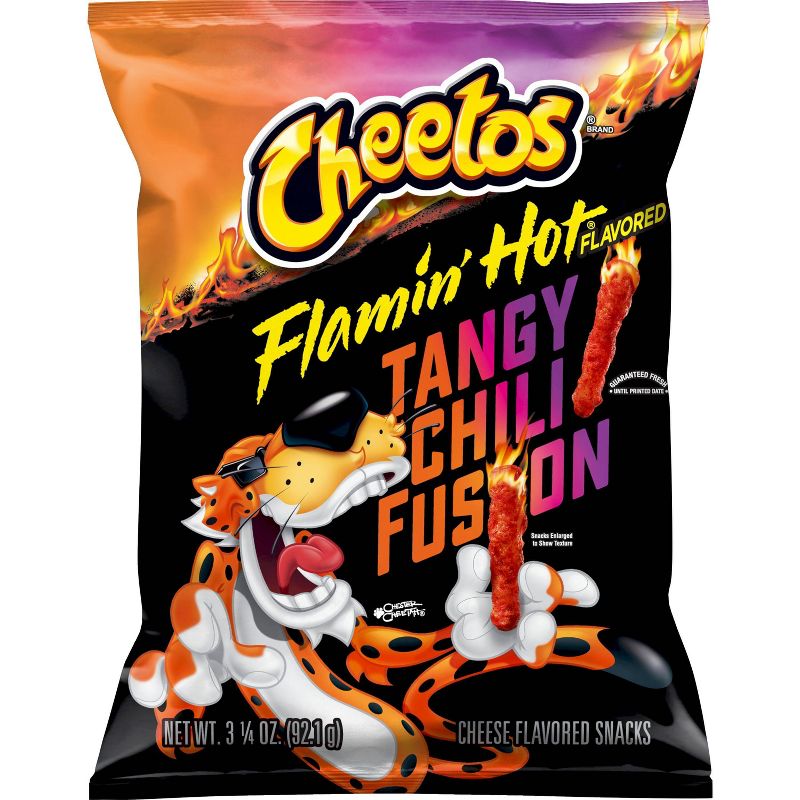 Cheetos Flamin&#39; Hot Crunchy Tangy Chili Fusion - 3.25oz, 1 of 3