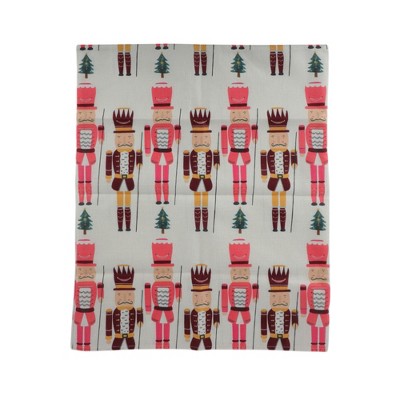 Unique Bargains Dining Chair Slipcovers Nutcracker Pattern Linen Beige 22.83"x19.29" 1 Pc