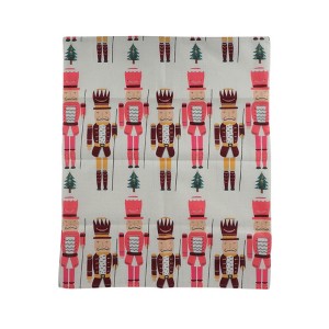 Unique Bargains Dining Chair Slipcovers Nutcracker Pattern Linen Beige 22.83"x19.29" 1 Pc - 1 of 4