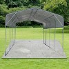 11×19 FT CarPort, Garage Canopy with Galvanized Steel Roof, Car Tent with Steel Roof & Frame, Canopy with Edge Banding Strips-Coolbibila - 2 of 4