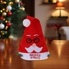 Unique Bargains Christmas Hat Polyester Non-Woven Fabric Red 11.02"x13.78" 1 Pc - 2 of 4