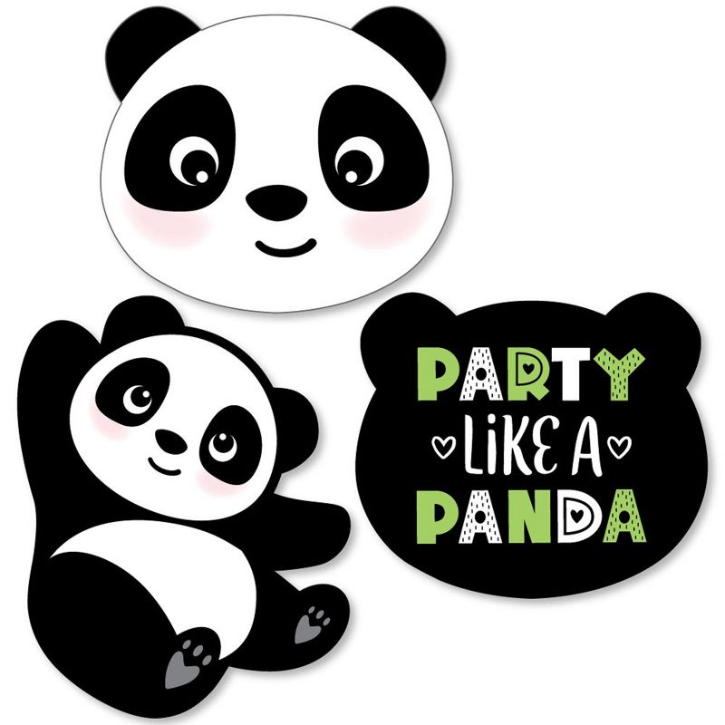 Big Dot of Happiness Party Like a Panda Bear - DIY Shaped Baby Shower or Birthday Party Cut-Outs - 24 Count, 1 of 6