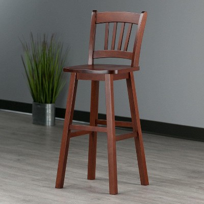 Winsome Fina Swivel Seat Bar Stool Walnut