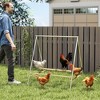 PawHut Chicken Perch for Coop, Chicken Roosting Bars with 2 Adjustable Swings, Coop Accessories for Farm, Backyard, Silver - 3 of 4