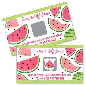 Big Dot of Happiness Sweet Watermelon - Fruit Party Game Scratch Off Cards - 22 Count - 1 of 4