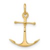 Black Bow Jewelry 14k Yellow Gold Polished Anchor Charm or Pendant - 3 of 4