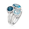 Ross-Simons 4.00 ct. t.w. Blue Topaz Ring in Sterling Silver - 3 of 4