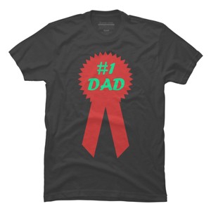 Men's Design By Humans #1 DAD Ribbon By T-Shirt - 1 of 2