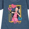 JoJo Siwa Jojo Love Graphic Short Sleeve Fleece Dress - Heather Navy - Large - 2 of 4