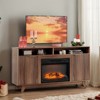Farmhouse 58'' TV Stand For Tvs Up To 70'' With Electric Fireplace and 2-Door - 2 of 4