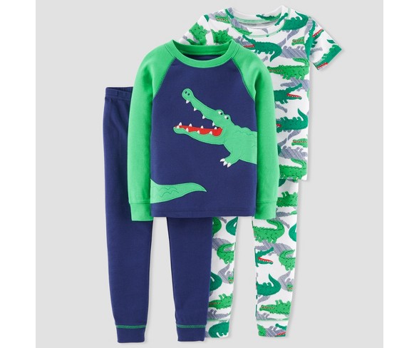 Toddler Boys' 4pc Gator Pajama Set - Just One You&#174; made by carter's Navy 5T