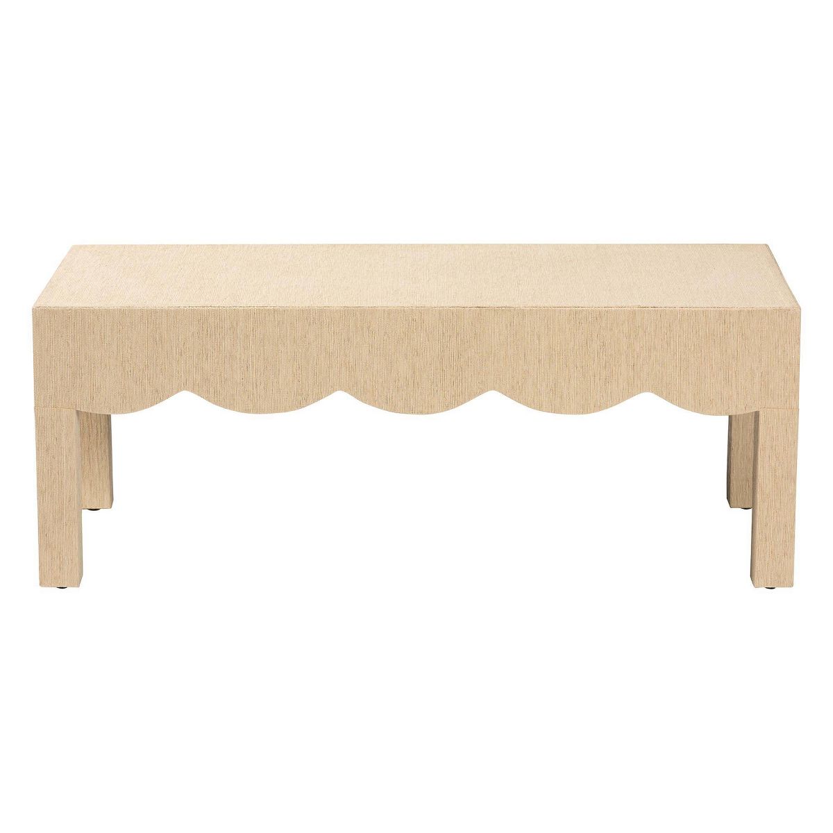 bali & pari Mason Natural Grasscloth Coffee Table Beige - thumbnail 2
