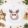 S.W.Smiley Reindeer Lights - Womens Garment Dyed Tee - 2 of 3