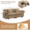 GDFStudio Elton 83.9" Velvet 2 Seater Storage Sofa with Curved Backrest and Pillows - 3 of 4