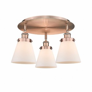 Cone - 3 Light Flush Mount In Art Deco Style-9.25 Inches Tall and 18 Inches Wide - 1 of 1