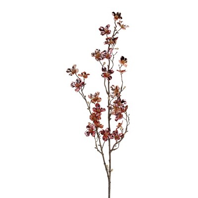 Allstate Floral 43" Pink and Gold Dogwood Floral Craft Artificial Christmas Spray