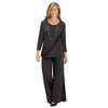 Collections Etc Drawstring Wide Leg Palazzo Pants with Elasticized Waist - 3 of 4