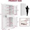 72 Inch Tall Pantry Cabinet, Farmhouse Kitchen Storage Cabinet with 6 Door Shelves, 4 Adjustable Shelves, Drawer, Large Wooden Cupboard, White - 2 of 4