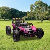 24V Kids Electric UTV, Kids Ride-on Toy Vehicle, 130W Powerful Electric Vehicle with Remote Control, LED Lights, Shock Absorber, Music - 3 of 4