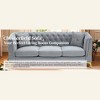 GDFStudio Tilo 83'' Mid-Century Modern 3-Seater Velvet Upholstered Sofa with 2 Pillows and Chesterfield Charm - 3 of 4