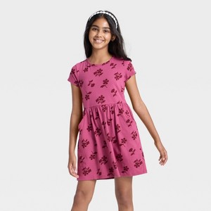 Girls' Short Sleeve Knit Dress - Cat & Jack™ - 1 of 3