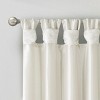 ChicFurnit Curtain Panel Twist Tab Faux Silk Lined for Privacy and Modern Window Decor, White, 108"*50"*0.13" - 2 of 4