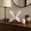 Modern Decorative Marble X-Form Shape Object Sculpture - Elegant Shelf, Bedroom, Office Accent, Bathroom, and Living Room Décor - 2 of 4