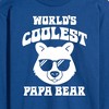 Men's - Instant Message - Worlds Coolest Papa Bear Long Sleeve Graphic T-Shirt - 2 of 4