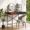KTMBDW 40" Makeup Vanity with 3-Mode Lighted Mirror & Wireless Charging Station, Vanity Table with Drawer & 3 Shelves for Ample Storage Space - 2 of 4