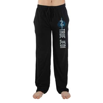 Jedi Mens Star Wars Black Sleep Pajama Pants Fan Apparel