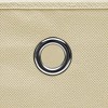 vidaXL Fabric Storage Boxes - 4 Piece Foldable Non-Woven Bins in Cream Color (12.6"x12.6"x12.6") - Ideal for Cabinet, Wardrobe, Shelf Storage - 3 of 4