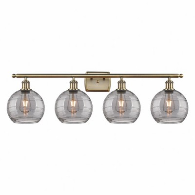Athens Deco Swirl - 4 Light Bath Vanity In Industrial Style-11.25 Inches Tall and 36 Inches Wide