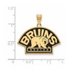 Black Bow Jewelry 14k Yellow Gold Plated Sterling Silver Boston Bruins NHL Large Pendant - 2 of 3